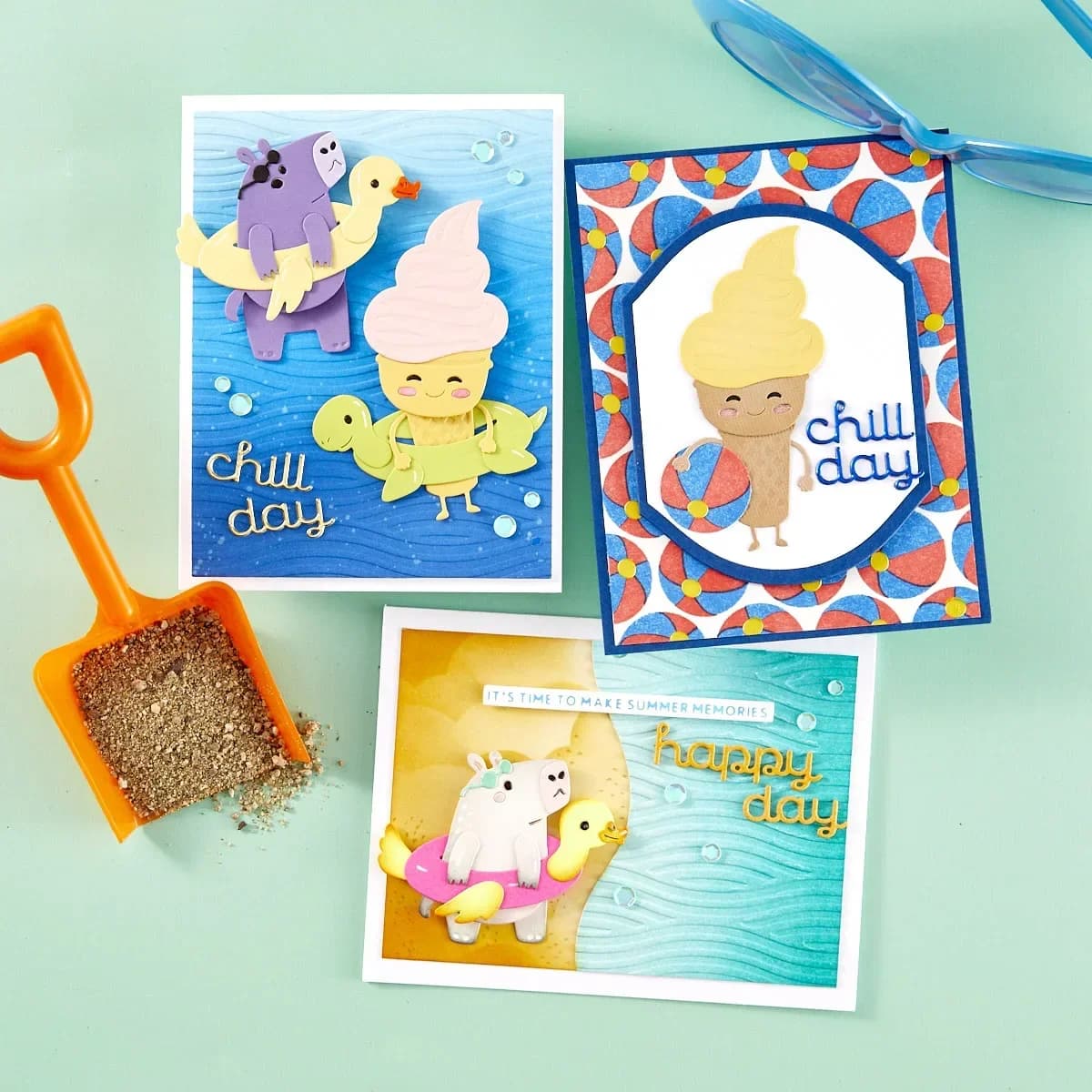 Moldi per taglio metalli Mmao Craft, serie gelato e animali, per scrapbooking, fustelle, lame, stencil