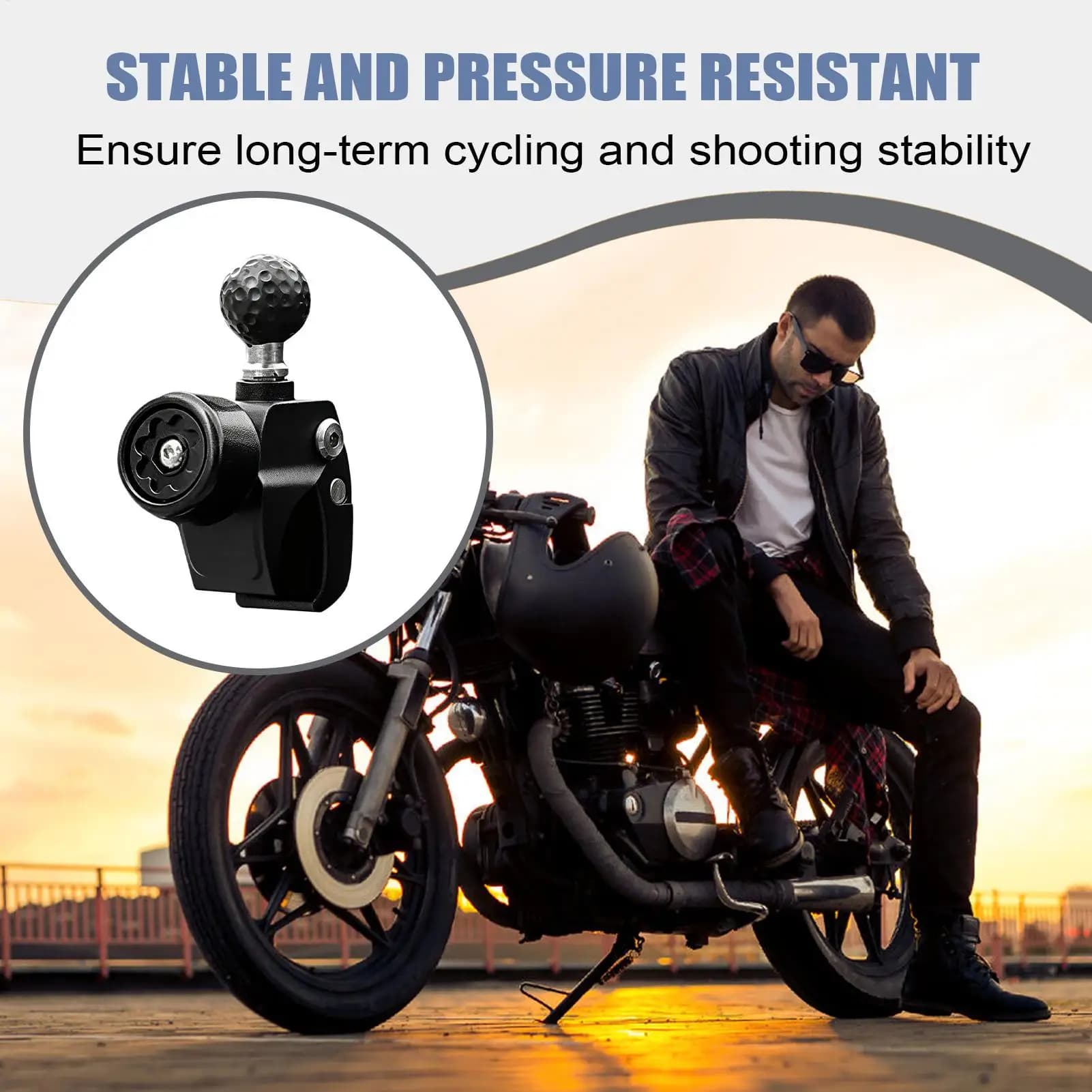 Support for action camera Mounting adapter on bike clamp Fast release bracket for cart Motorcycle Cycling Scooter Bicycle Stroller