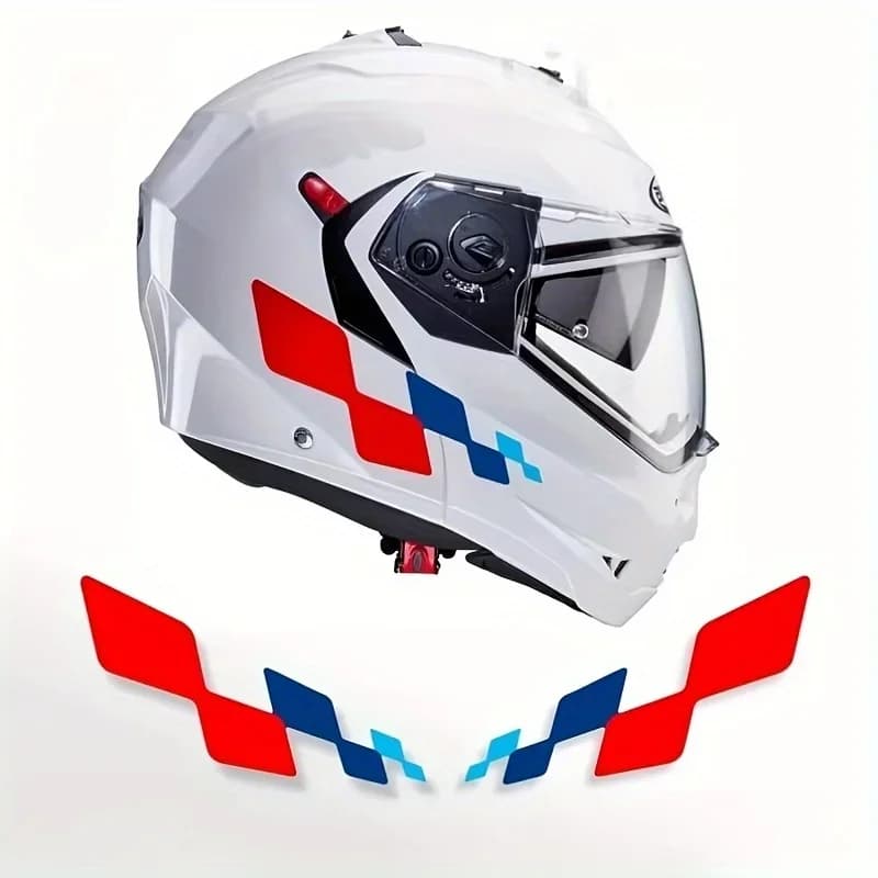 Waterproof PVC Motorcycle Helmet Decal Sticker - Durable Tear-Resistant Racing Graphic for Motorbike, Dirt Bike, Scooter Helmets