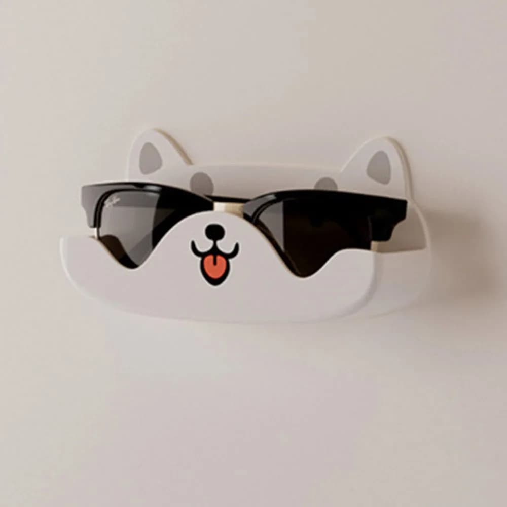 Cartoon Cat Sunglasses Display Holder Wall Mounted Wardrobe Eyewear Storage Box Punch-free Home Tidying Sunglass Organizer
