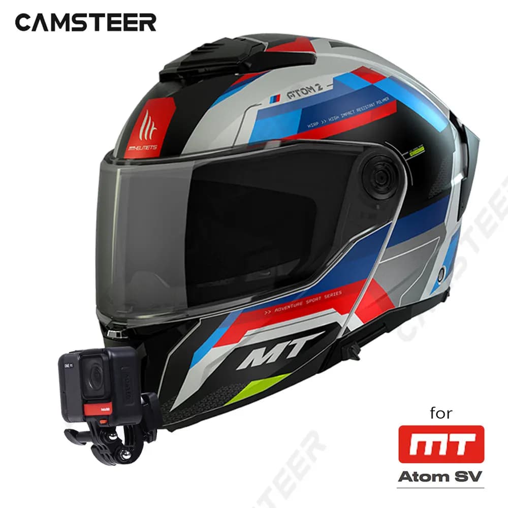 MT ATOM SV Casco Supporto per mento in alluminio personalizzato per GoPro Hero12 11 10 9 Insta360 X4 X3 Ace pro DJI Action 3 4 Accessori per fotocamera