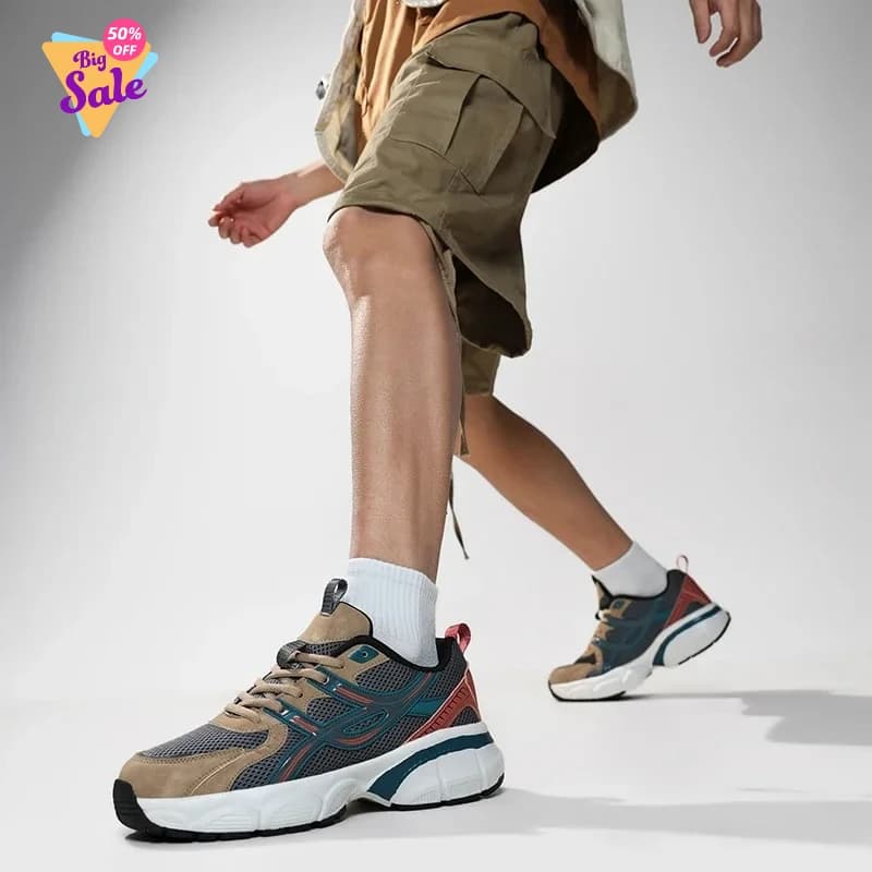 New Unisex Sports Shoes, Lightweight and Breathable Sneakers for Jogging, Casual Running Shoes on the Net Anti-slip with Laces
