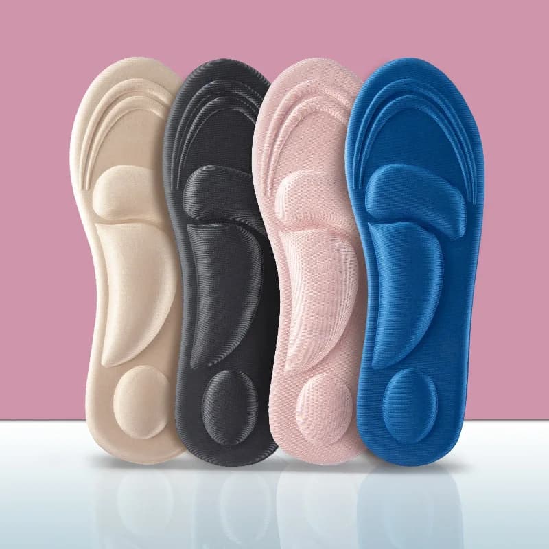 Cuscino in memory foam 4D Solette ortopediche per scarpe Sollievo dal dolore Piedi piatti morbidi Supporto per arco plantare Massaggio Fascite plantare Cuscinetto sportivo