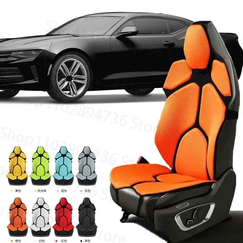 FOR Chevrolet Series Cushion Car Seat Chair Back Mesh Lumbar Back Brace Massage Back Pad Support Home Office Accessories