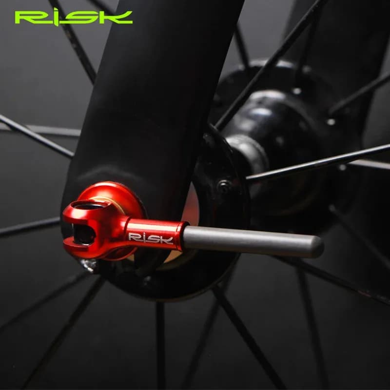 RISK Titanium Skewers 40.3g Pair Bicycle QR Skewer Lever with Carbon Fiber Handle for MTB Road Bike Wheel Hub Quick Release 100/