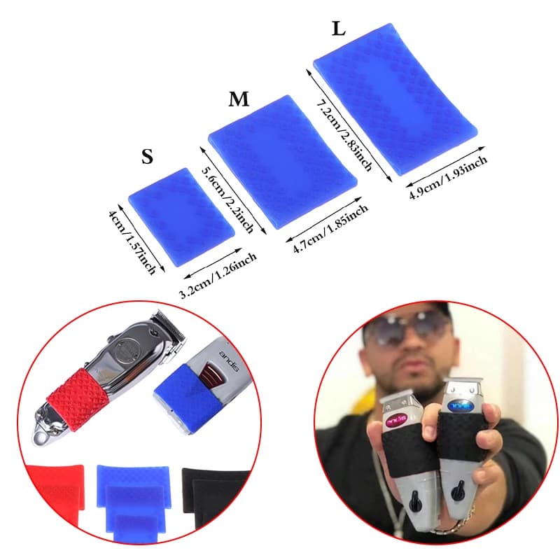1PC Trimmer Grip Barber Hair Clipper Grip gomma Anti Slide Design Barber Bicycle Grips anelli decorativi in Silicone per parrucchieri
