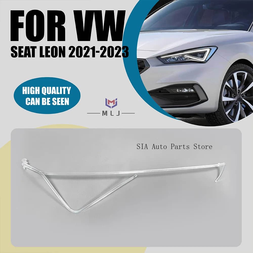 DRL Headlight Light Guide Strip Tube For VW SEAT LEON 2021-2023 LED Daytime Running Light Angel Eyes Auto Headlamp Accessories