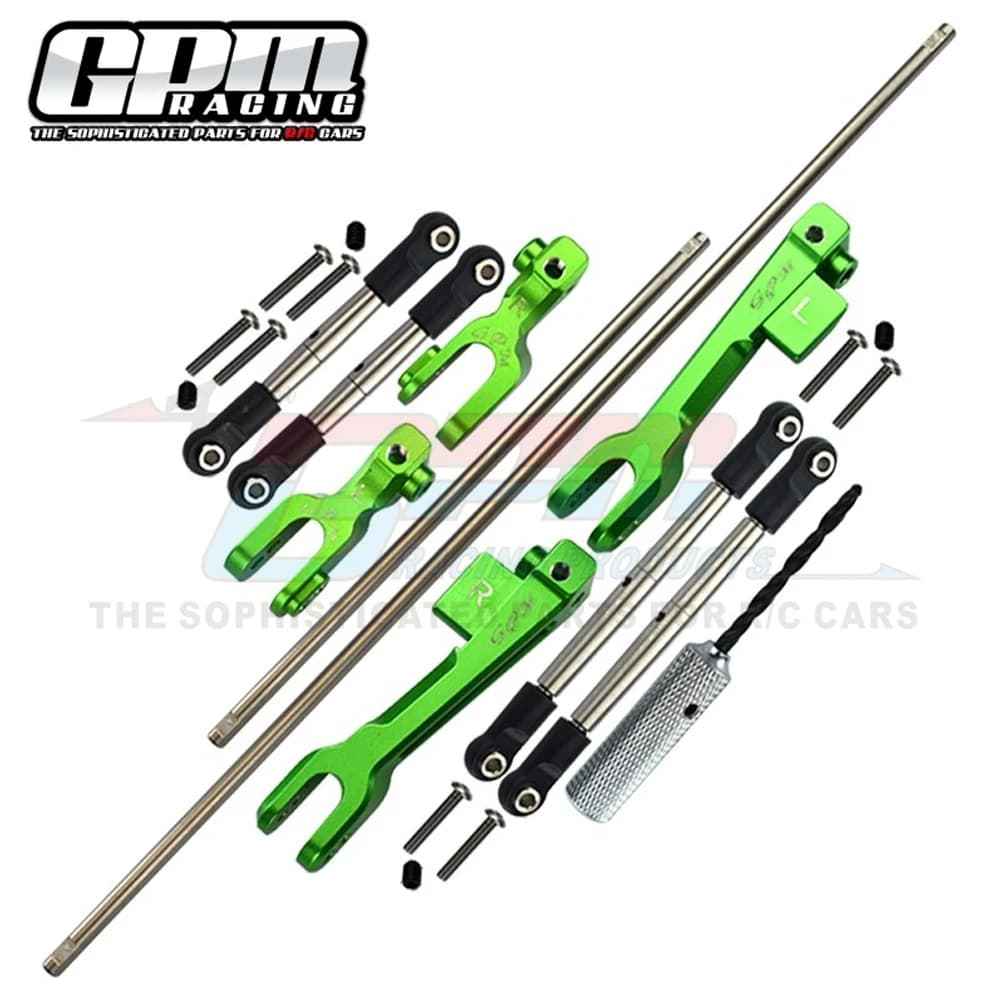 GPM Barre antirollio anteriori posteriori in metallo Tirante di collegamento 8596 + 8597 + 8598 per Traxxas 1/7 UDR Unlimited Desert Racer 85076-4 85086-4