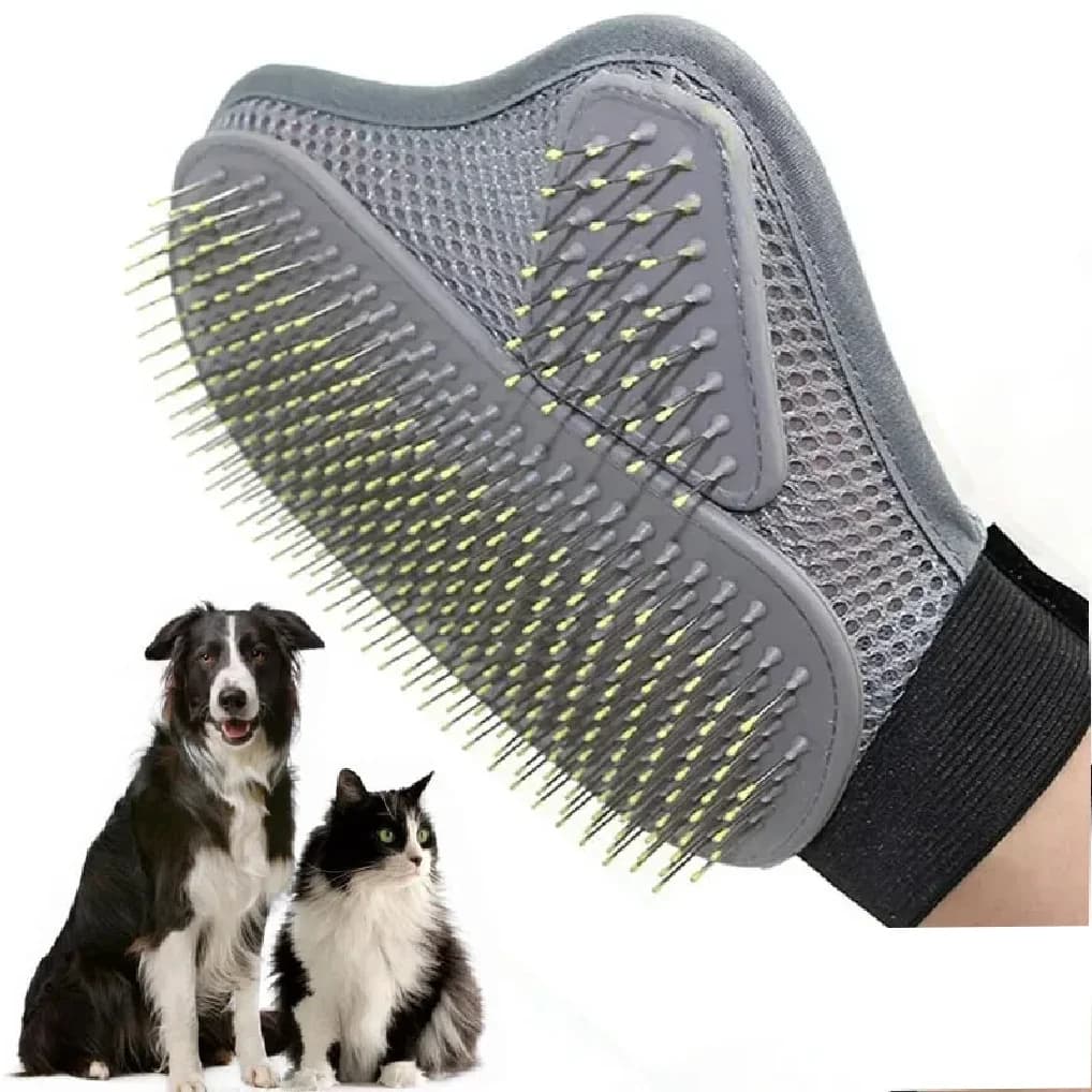 Guanto per toelettatura animali Guanti per depilazione Gatto Pelliccia per cani Deshedding Pettini per cani delicati ed efficienti Prodotti per massaggi da bagno per animali domestici