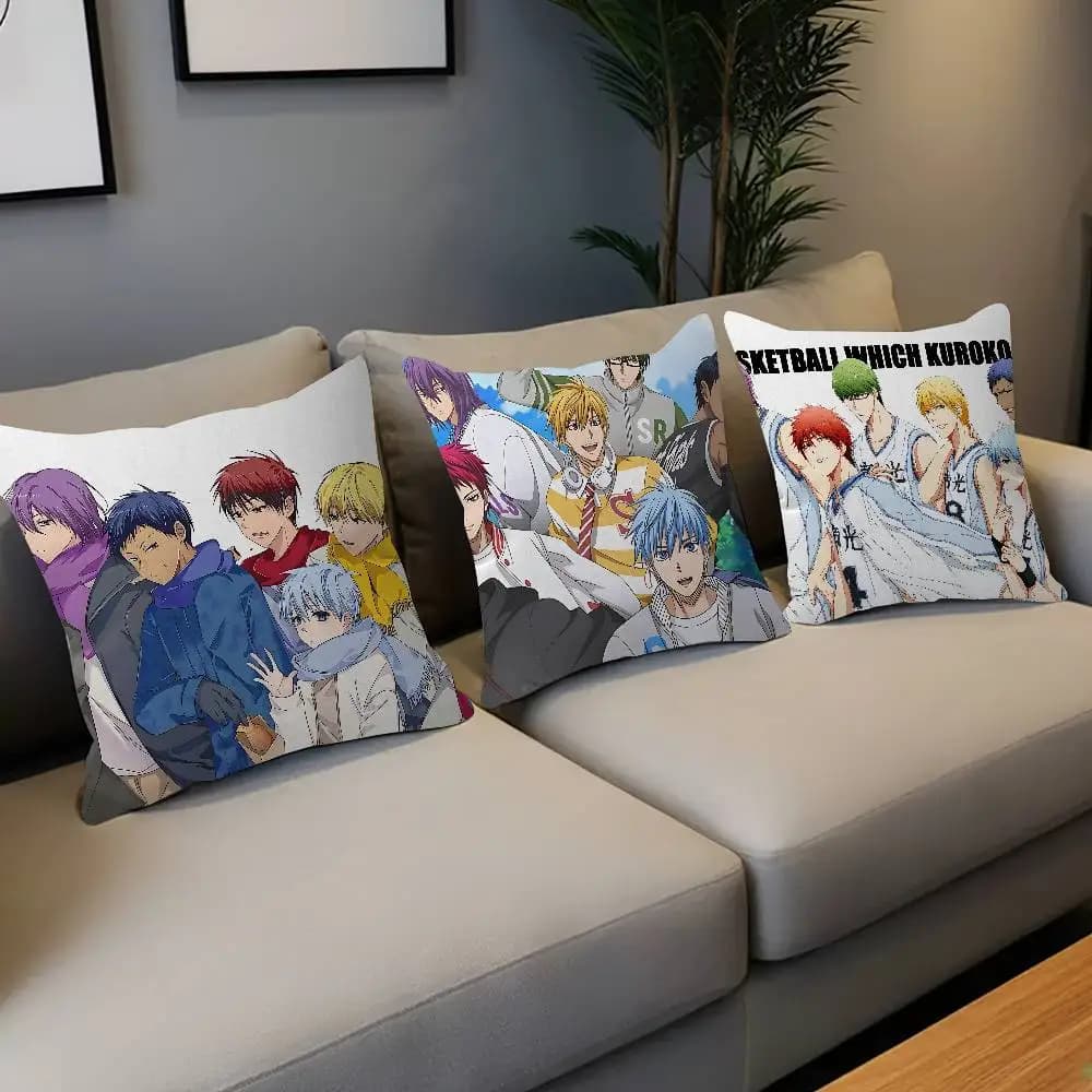Fodera per cuscino con design ispirato all'anime Kuroko Basketball, decorazione per le feste