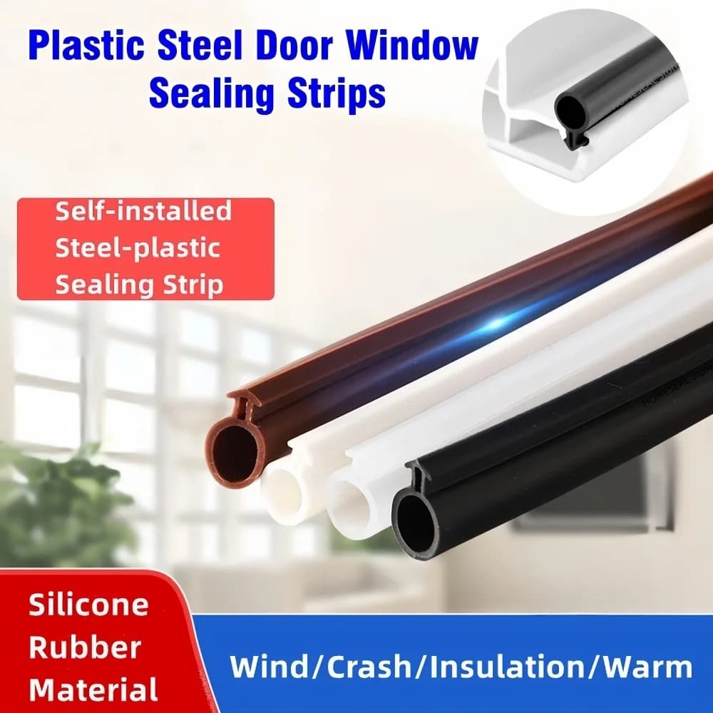Guarnizione in Gomma Siliconica Elastica a Sezione Cava a Forma di O per Porte e Finestre in Plastica/Acciaio, Lunghezza 1m/2m/3m/6m