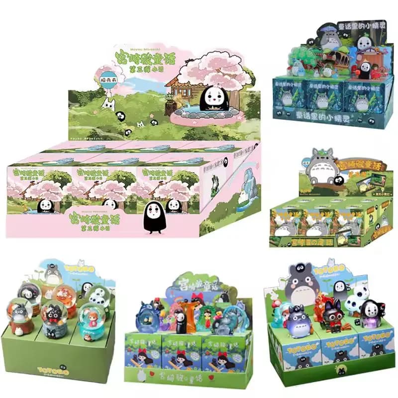 Vendita calda Stili multipli Hayao Miyazaki Anime Fiaba Elfi Versione scena Scatola cieca Figurina Mobili Regalo per studenti Commercio all'ingrosso