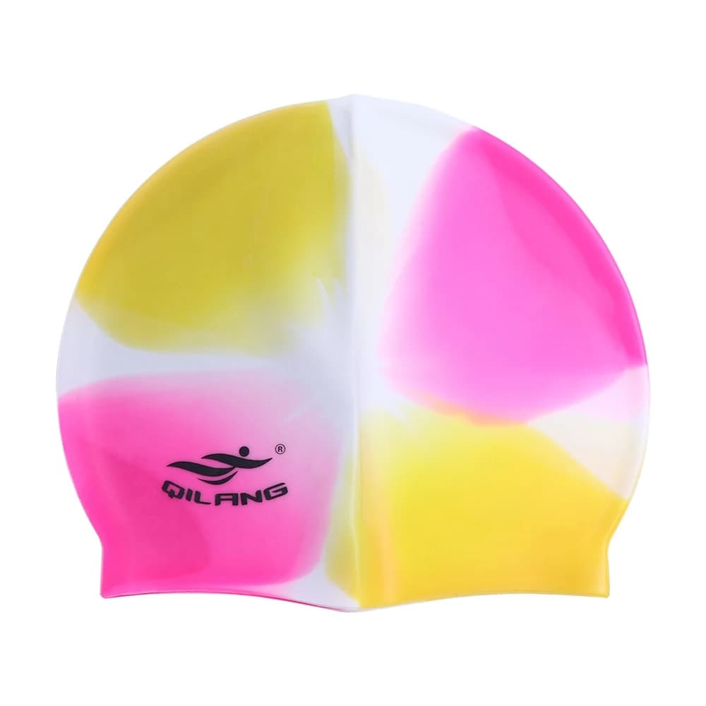 Cuffia da Nuoto Classica per Capelli Lunghi, Colorata, in Silicone Flessibile, per Piscina e Bagno