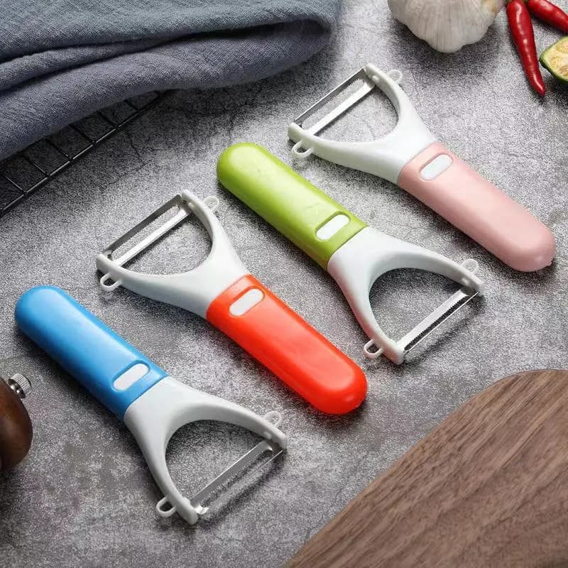 [Acquista 1 e ricevi 1 gratis] 1 pelapatate in acciaio inossidabile, coltello per sbucciare, coltello per melone e frutta, pelapatate per mele, pelapatate da cucina, raschietto con manico in plastica