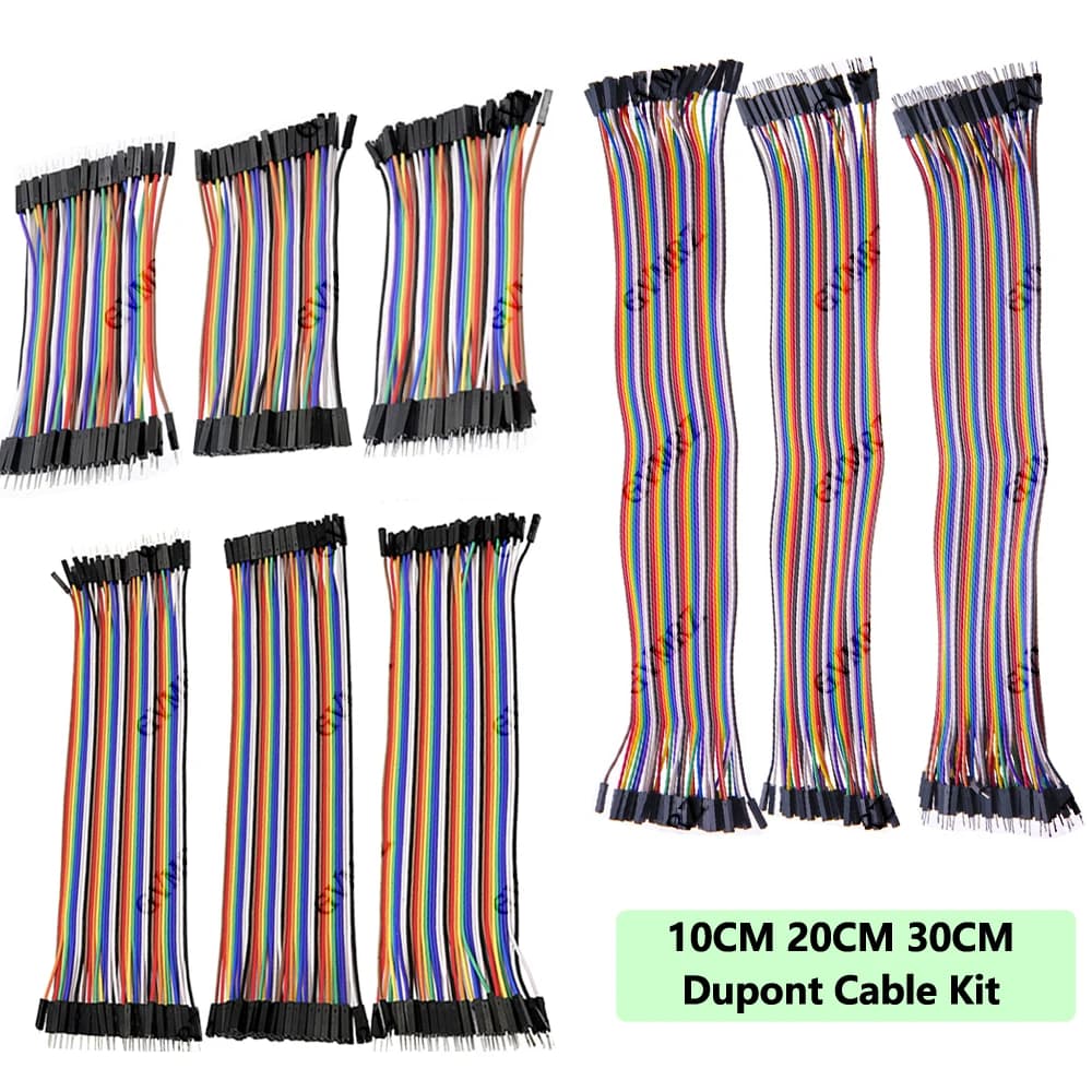 Kit di Cavi Dupont da Femmina a Femmina e da Maschio a Maschio 10CM 20CM 30CM, Fili Jumper da Maschio a Femmina per Arduino