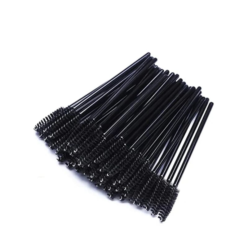 5 pz/50 pz pennelli per trucco nylon monouso cespugli per ciglia set di mascara per sopracciglia in plastica e kit pettine per ciglia pennello per ciglia