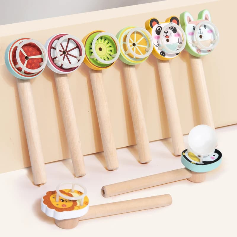 Giocattolo Montessori Equilibrio in legno Giocattoli che soffiano Tubo che soffia Fischietti Palline Giocattoli Sviluppa intelligenza Giocattoli lisci Educazione per bambini