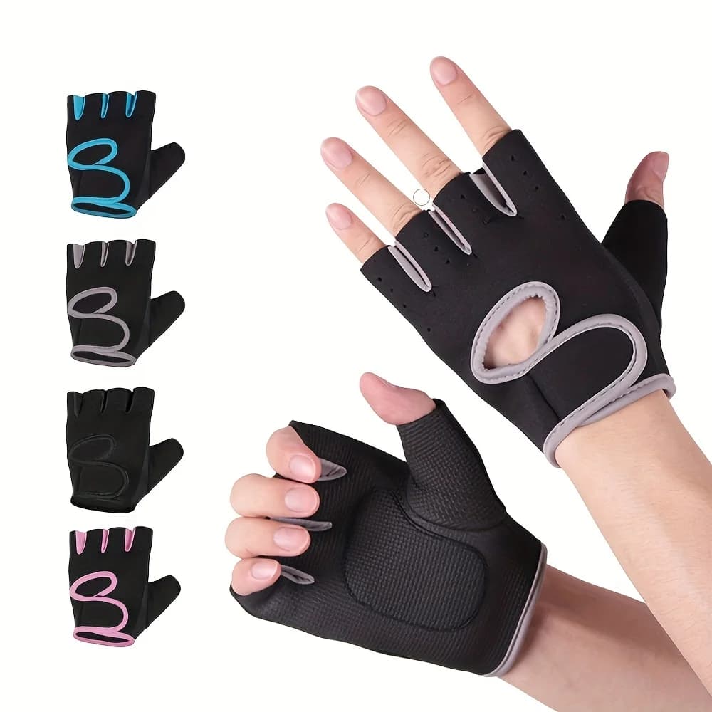 Non-slip unisex fitness glove, breathable and light, half fingers with shock absorption for gym and sport training