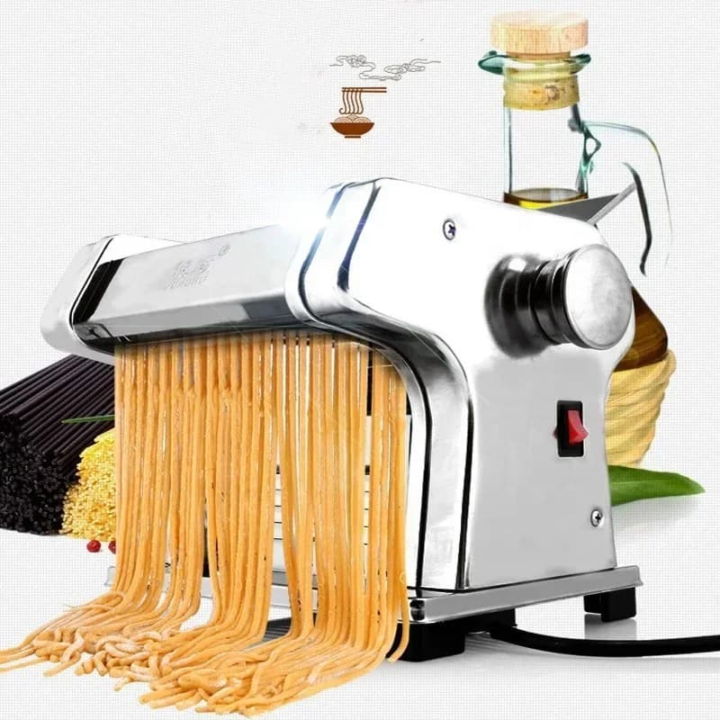 # L Pasta in acciaio inossidabile manuale elettrico a doppio uso Noodle Maker fatto a mano Spaghetti Noodles Press Machine Roller Dough Cutter