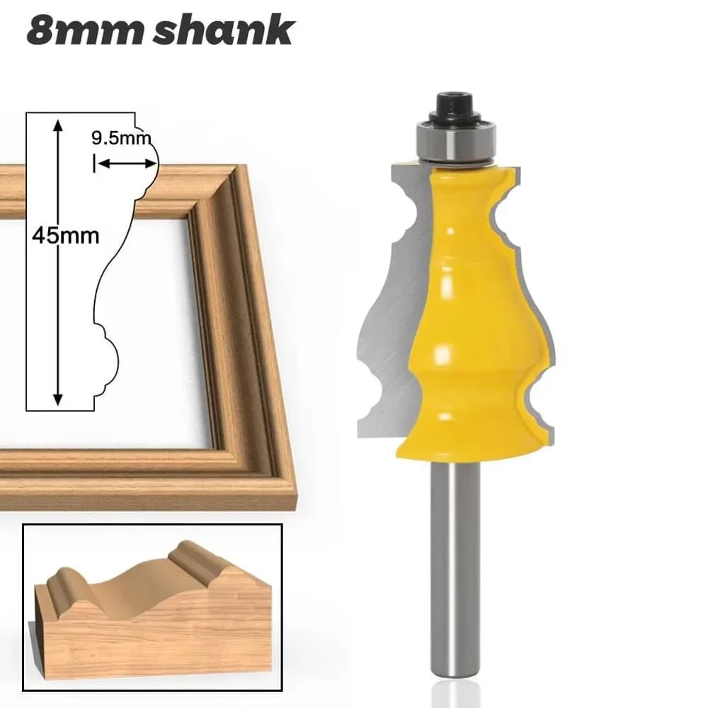 1PC 8MM Shank Milling Cutter Wood Carving Picture Frame Router Bits Tenon Carbide Line Bit Woodworking Milling Cutter
