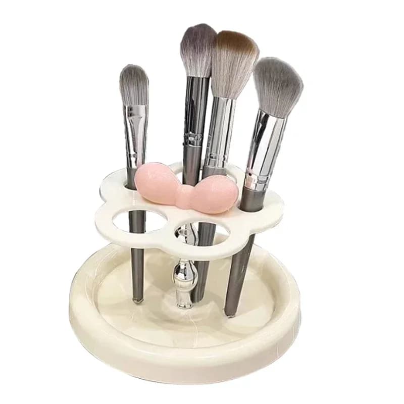 Portaspazzolino Elettrico Multifunzionale in Acrilico, Porta Dentifricio, Organizzatore da Scrivania per Pennelli da Trucco, Accessori per il Bagno