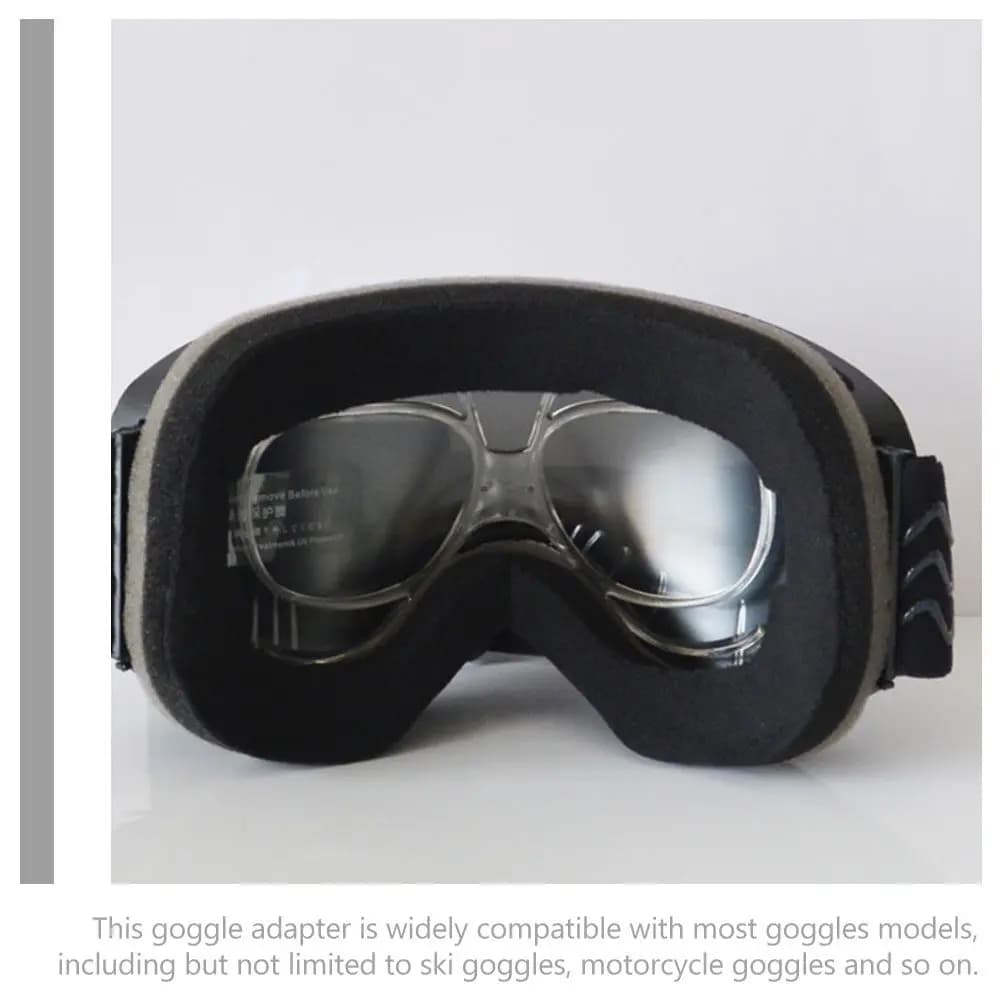 1Set High-Grade Tr Glass Ski Goggle Adapter Frame for Myopic Users Impact-Resistant Adjustable Over-Glasses Fit All Ski