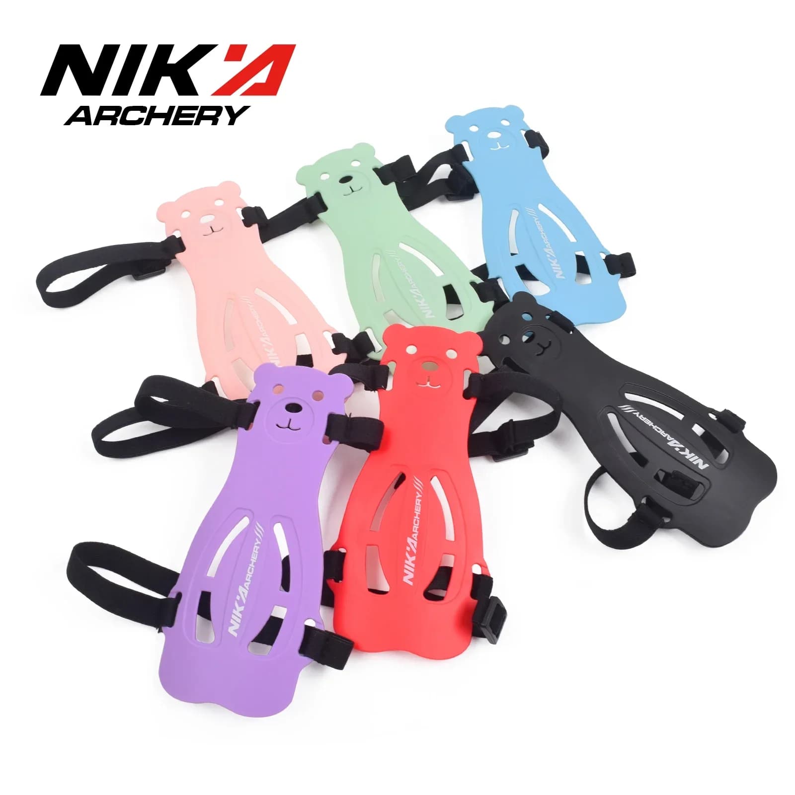 Adjustable Bow Arm Shield Bear Printed Rubber Plastic Material Archery Protective Gear For Competition&Target Practice Shooting