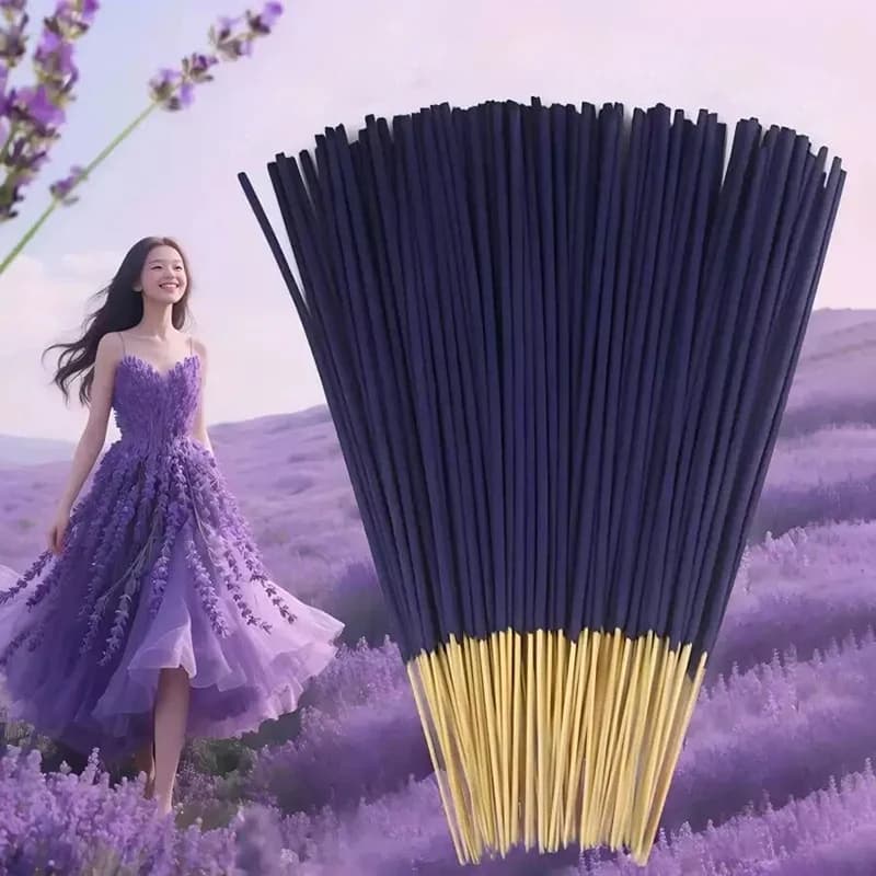 Natural Lavender Aromatherapy Bamboo Sticks Incense 8.66 Inches Home Decoration Hotel Spa Atmosphere Gift Fragrance