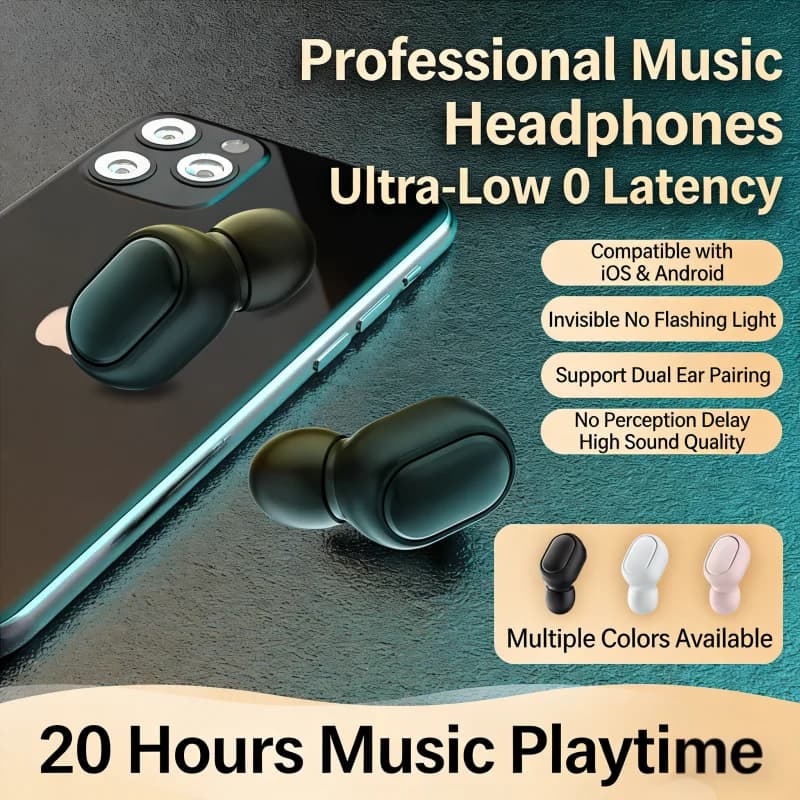 Auricolari Bluetooth Wireless E6S TWS con Cancellazione del Rumore, Microfono, Audio HiFi Stereo e Lunga Durata della Batteria per Sport e Lavoro