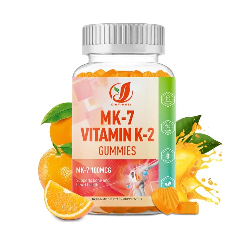 Caramelle Morbide di Vitamina K2 MK-7 100mcg, Integratore di Vitamina K2 Extra Forte per il Supporto Osseo, Non OGM