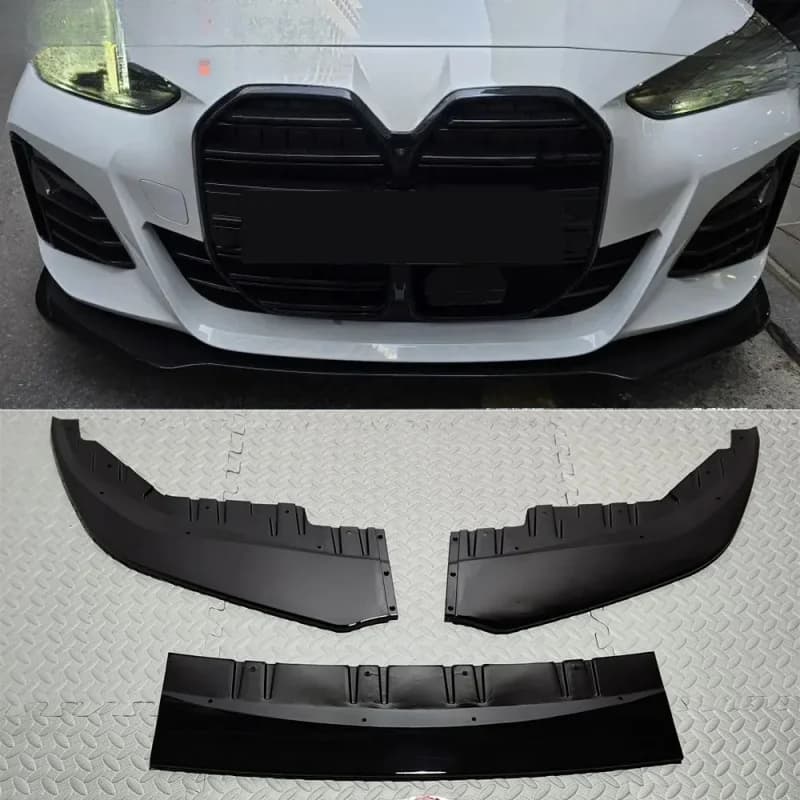 High Quality 3Pcs Front Bumper Splitter Lip Diffuser Exterior Tuning Parts Fit 2021-2024 4 Series G24 G26 Gran Coupe 4Doors