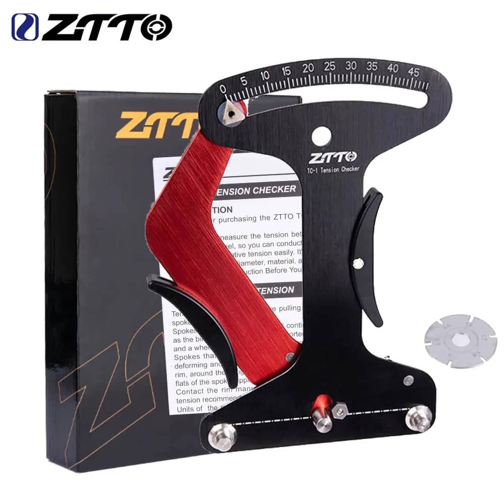ZTTO CNC Misuratore di tensione dei raggi della bicicletta Costruttori delle ruote Tenditore Strumento MTB Chiave per raggi da strada Indicatore di controllo Strumento stabile accurato