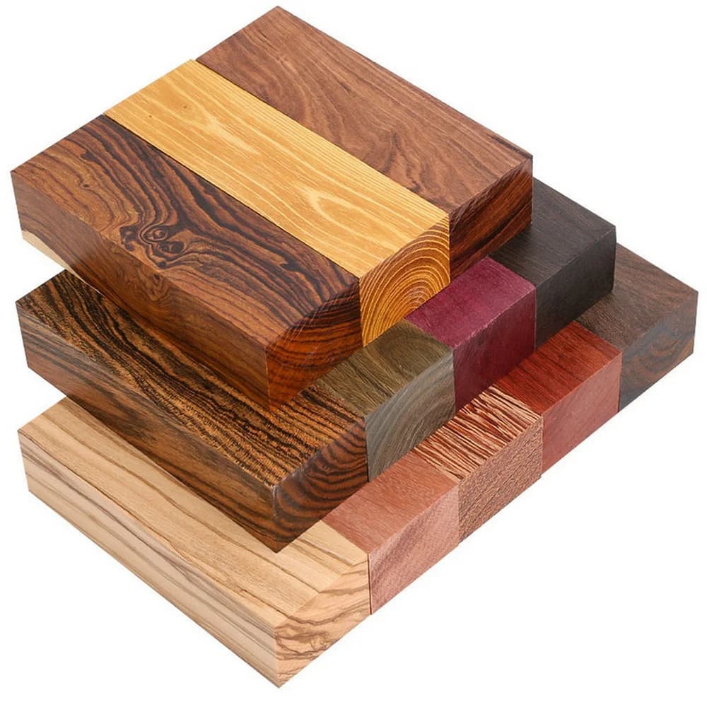 1 pezzo di teak fai da te e manico del coltello in palissandro materiale 10 tipi di materiale in legno per materiale artigianale in legno fai da te 120x40x30mm