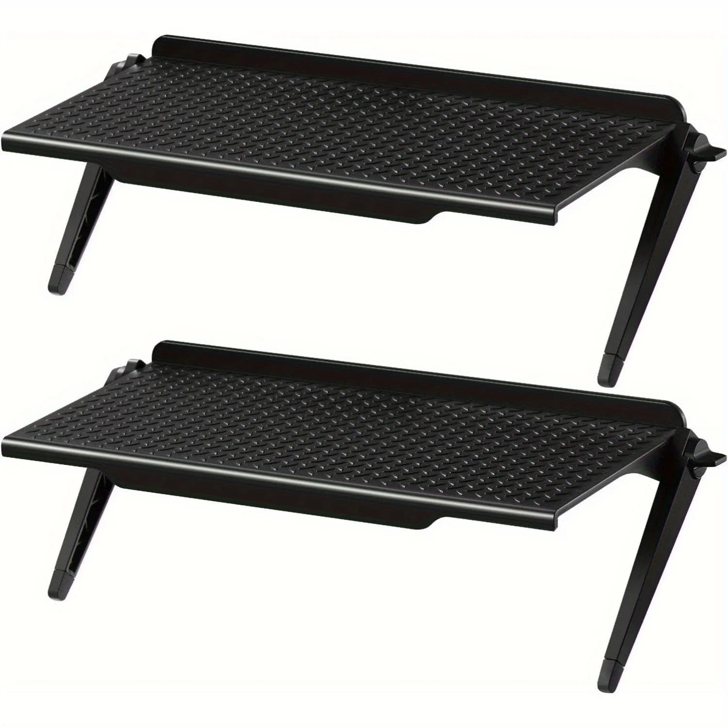 2 Pezzi Mensola Superiore TV Regolabile, Supporto Superiore per Monitor TV per Supporto Cellulare, Box Multimediale, Console di Gioco, Router