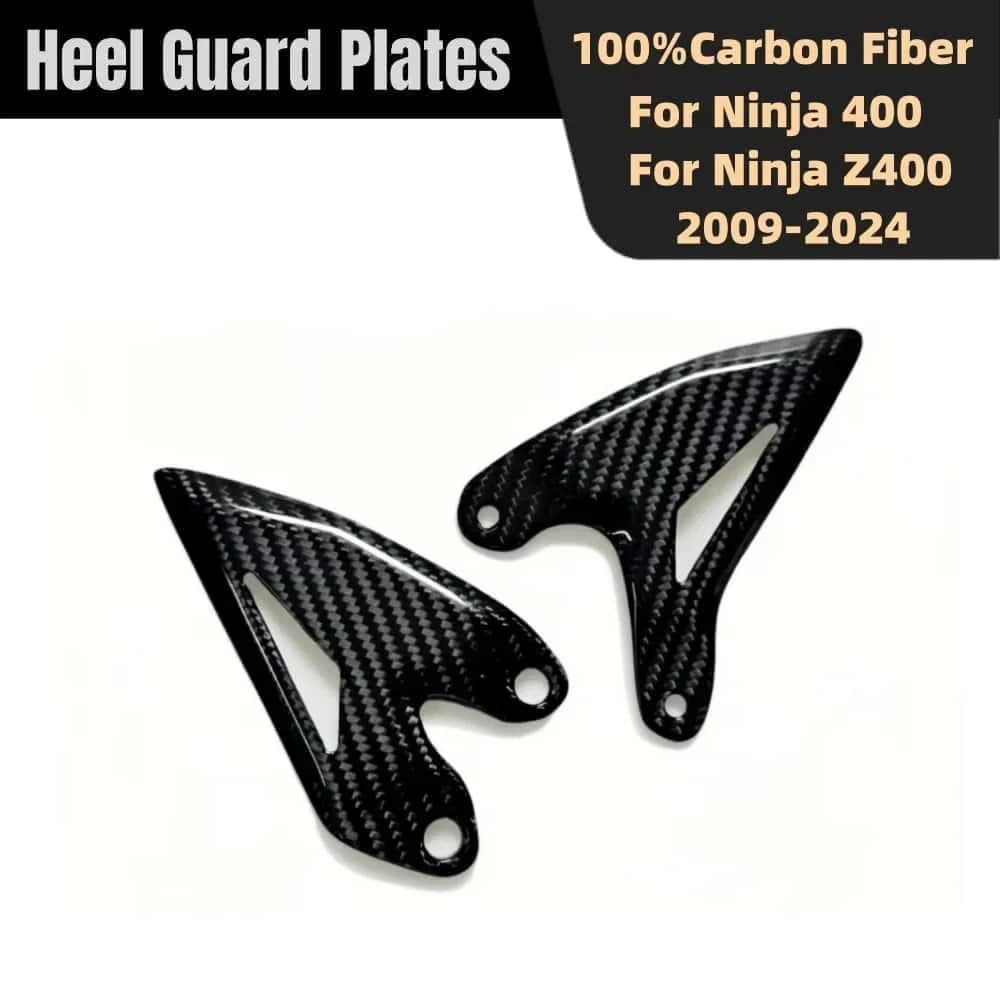 Per KAWASAK Ninja400 / Z400 Ninja500 / Z500 Protezioni tallone piede posteriore in fibra di carbonio Accessori moto Poggiapiedi Ali Protector