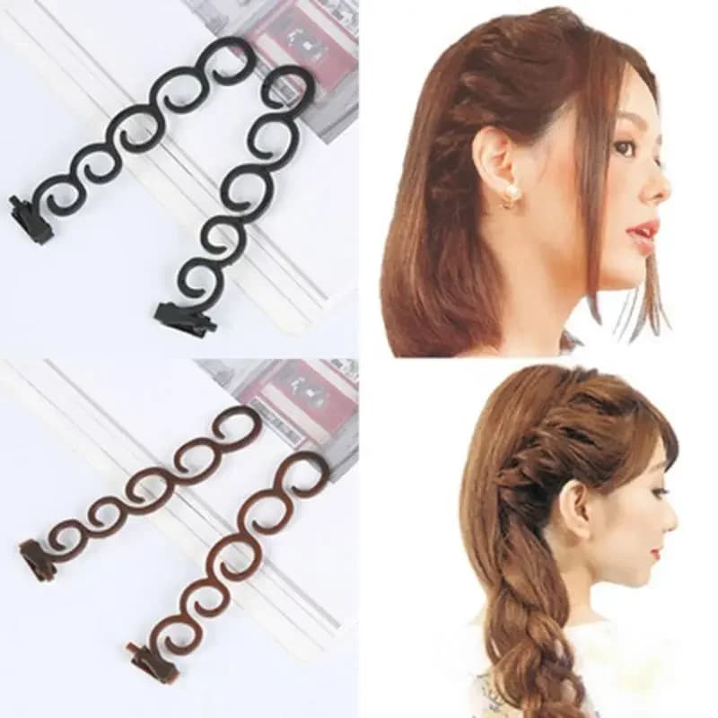 Tool to woven the hair of French women magic fai-da-te 2 colors Stylist for bigodini twist
