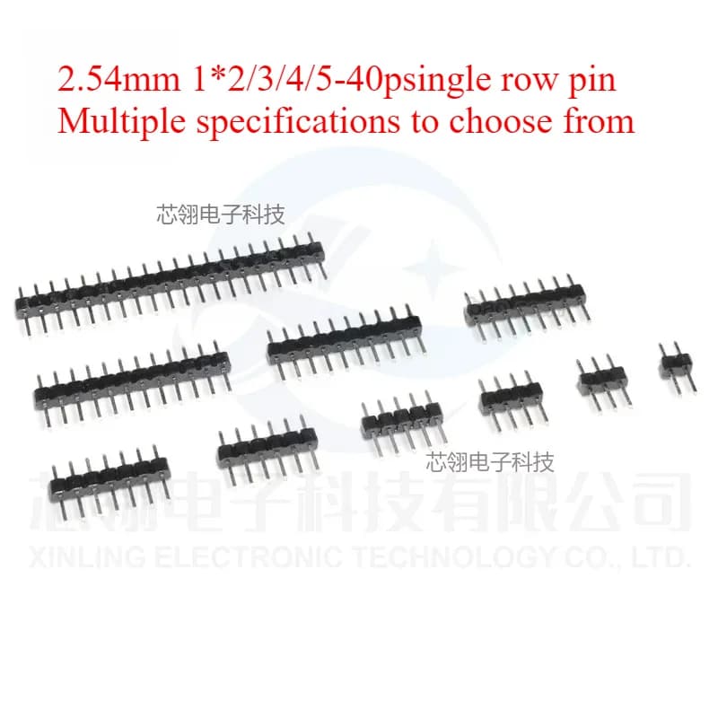 10/20 pz 2.54mm Singola Fila Maschio Placcatura In Oro/ferro 2/3/4/5-40P PCB Bordo Spille Intestazione Connettore Striscia Pinheader Per Arduino