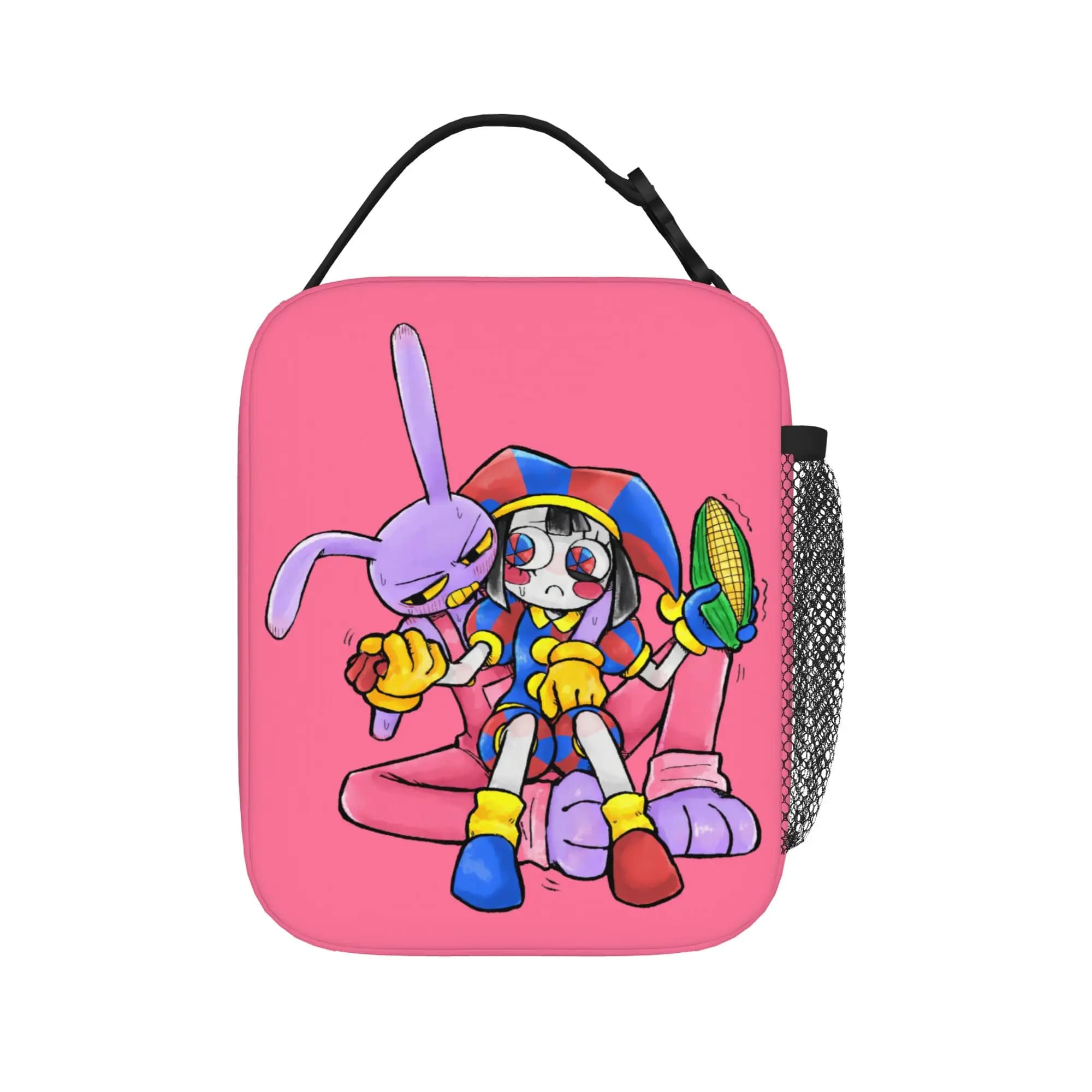 Pomni And Jax Cartoon Digitals Circus Thermal Insulated Lunch Bag for School Reusable Food Bag Thermal Cooler Lunch Boxes