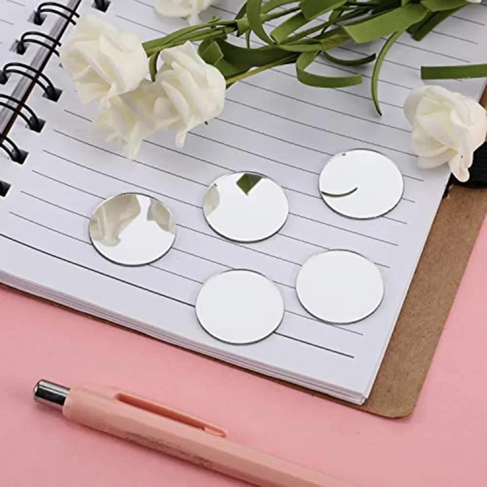 100 ~ 500 pezzi mini piastrelle a mosaico rotonde adesivo specchio acrilico adesivo autoadesivo per parete bagno decorazione domestica fai da te artigianato