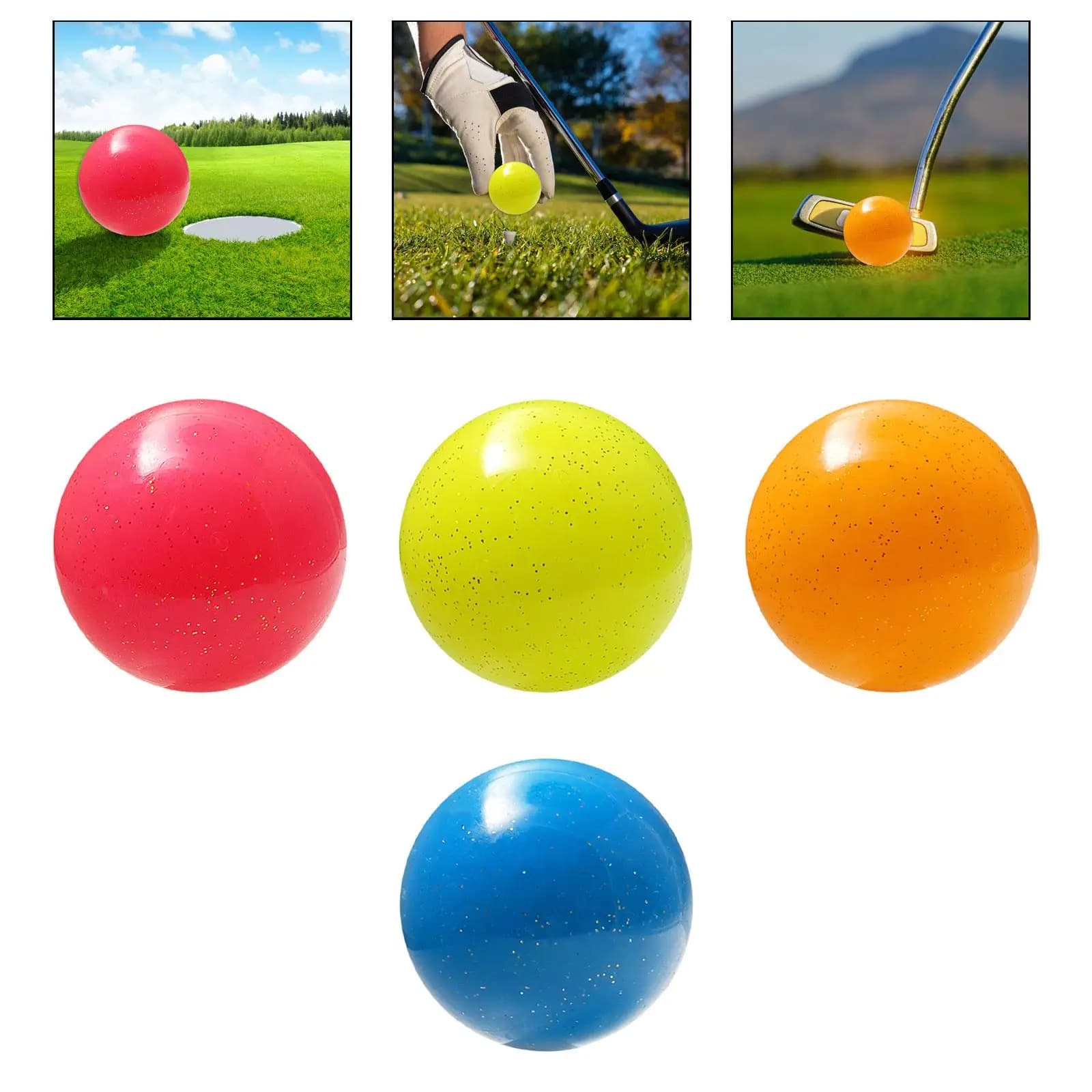 Pallina da Golf in Resina a 3 Strati per Attrezzatura da Allenamento e Sport all'Aperto per Tutte le Età