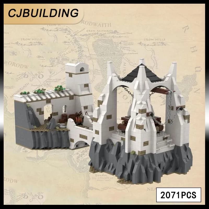 Anello Serie di film Illuminazione delle balie MOC Building Block Castello Modello di assemblaggio Mattoni Collezione di architettura giocattolo MOC-94553