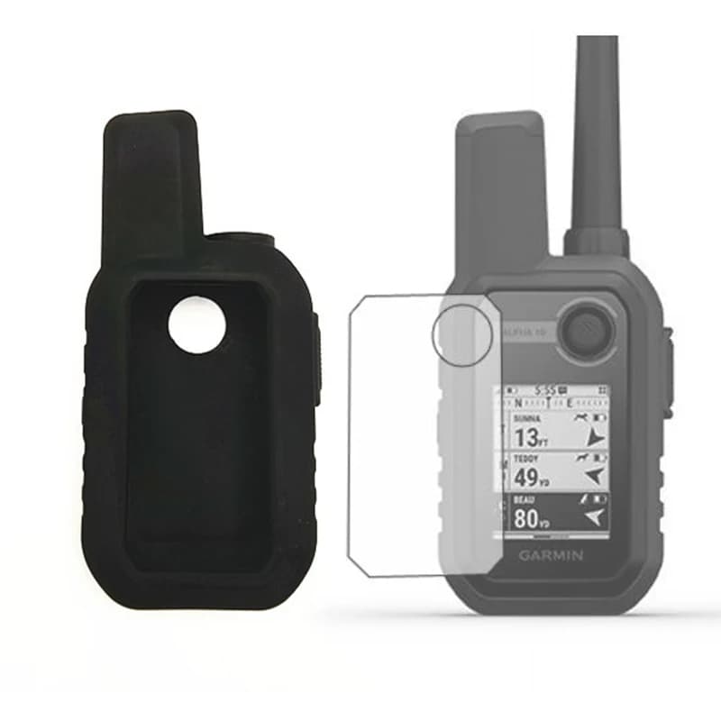 Pellicola protettiva per schermo con copertura per paraurti in Silicone Soft Edge Shell per accessori per custodia protettiva GPS portatile Garmin Alpha 10