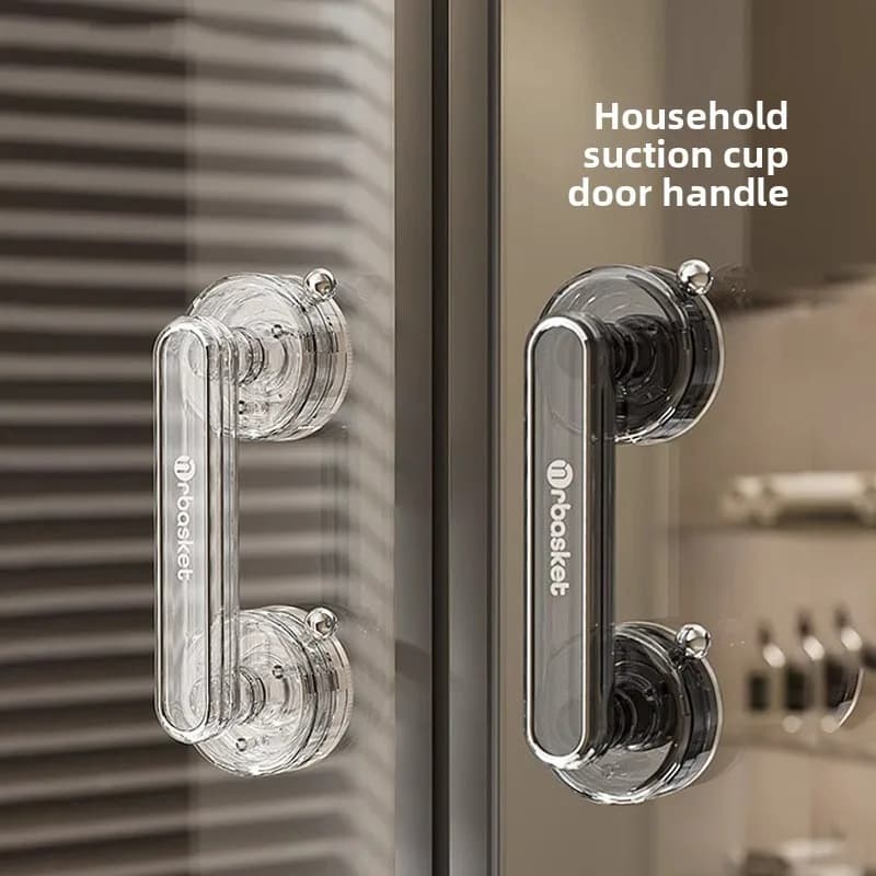 Maniglia per porta in vetro con ventosa, senza bisogno di forare, per porte scorrevoli, finestre del bagno, porte scorrevoli per WC, ante di armadi