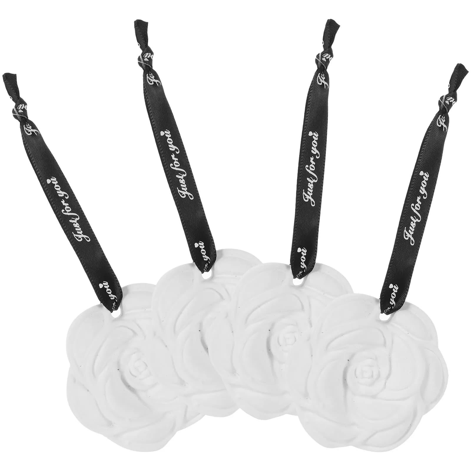 4Pcs Fine Crafted Flower Appearance Gypsum Aromatherapy Freshener Hanging Closet Wardrobe Car Air Freshener Home Room Fragrance