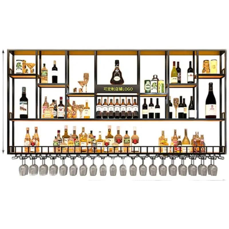 Shelf Bottle Storage Floating Bar Closet Movable Commercial Coffe Organizer Wine Rack Cabinet Beverage Shop Vinoteca Furniture