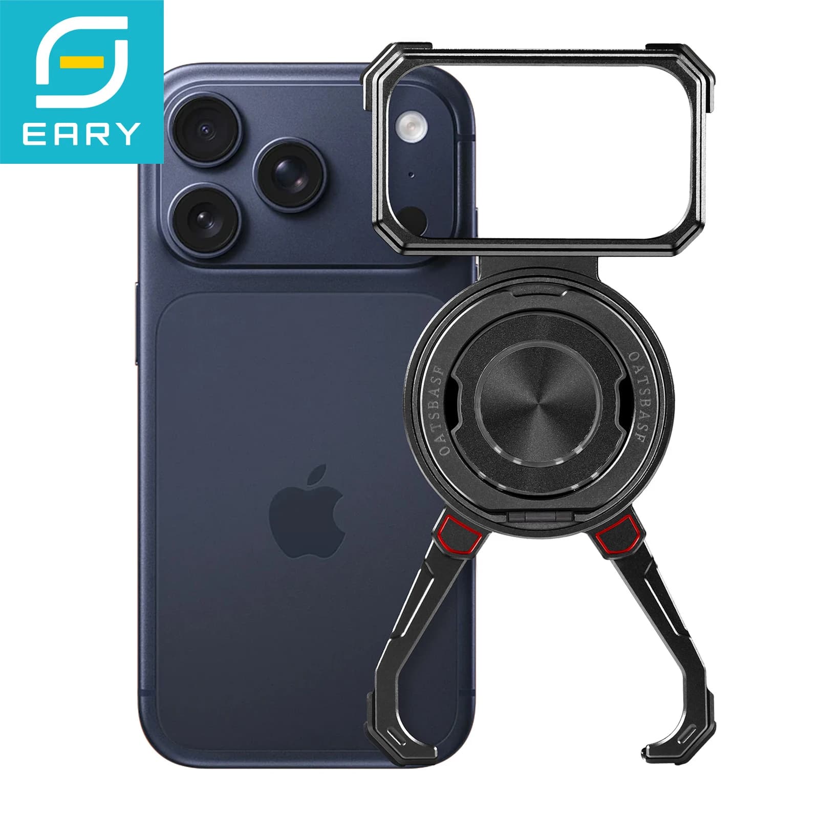 Case Bumper Eary for iPhone 17 Pro Max with Support 360 ° Cover for Phone Magnetic Reels Without Metal Frame, Anti- impact protection