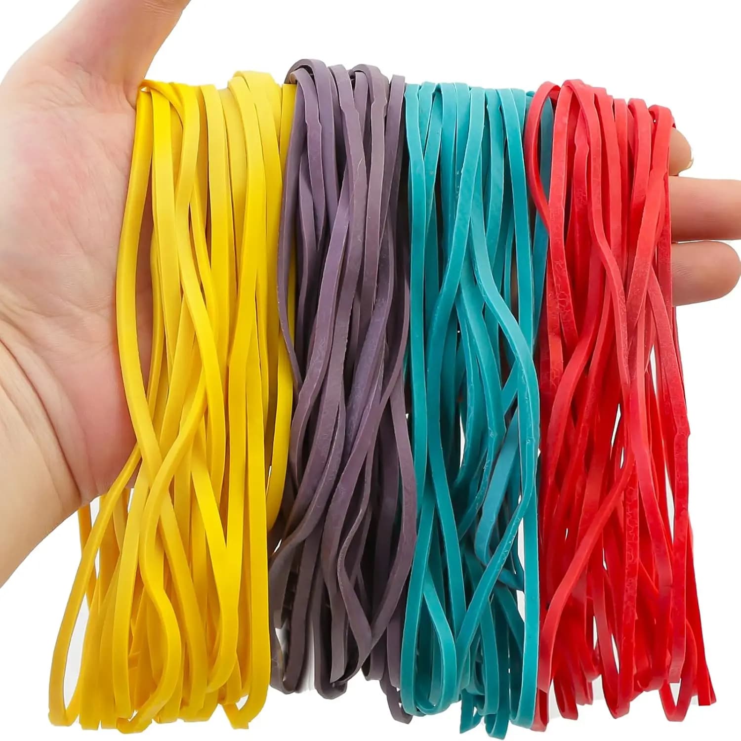 Elastici in Gomma Grandi e Resistenti da 7 Pollici, 120 Pezzi, Forniture per Ufficio per Cartelle e Archiviazione