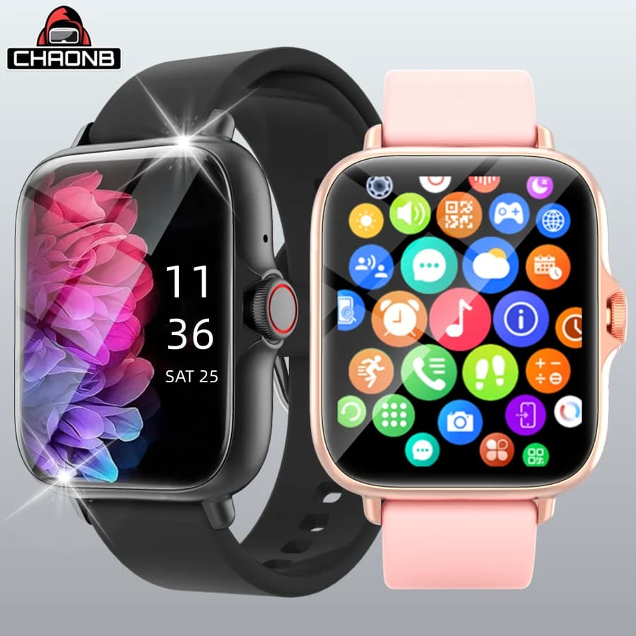 Smartwatch Sport Musical control Phone call Pedometer Smart men's watch for women Healthcare Warnings Message alerts for iPhone Android