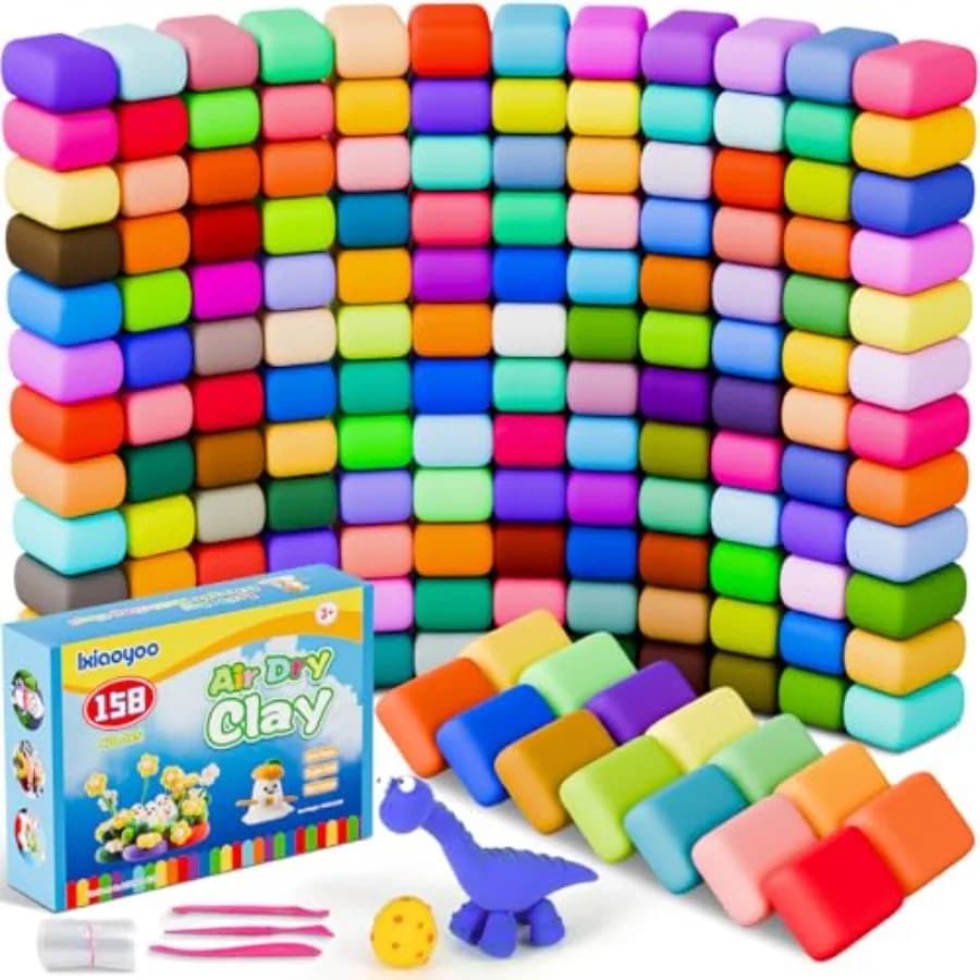 Argilla ad Asciugatura all'Aria per Modellismo, Kit Fai-da-Te con Strumenti per Scolpire, Set Artistico e Artigianale per Scuola, Sicuro e Non Tossico, Regalo di Compleanno