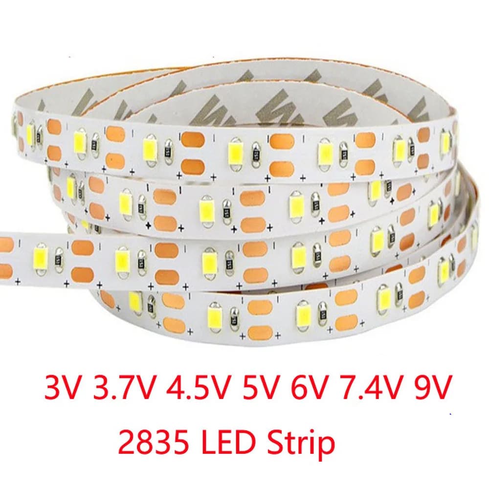 5m 3.7V 3V 4.5V 5V 6V 9V RGB Striscia LED Striscia LED Specchio Striscia LED Nastro morbido KTV Bar 2835 60 led/m Bianco caldo Giallo Rosa